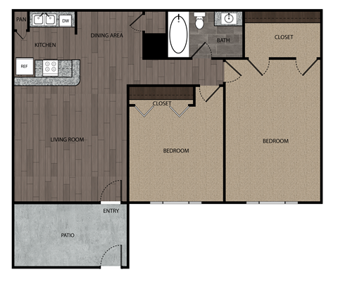 the floor plan of creekside on the park